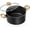 Black, variant on 6 Quart Soup Pot with Lid Granite Coating Non Stick Pot Safe for All Stovetops Stay Cool Handles