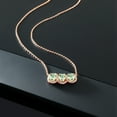 thumbnail image 4 of Gem Stone King 2.70 Ct Oval Green Prasiolite 18K Rose Gold Plated Silver Necklace, 4 of 4