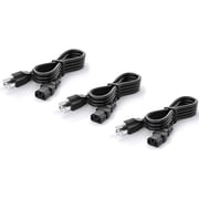 can 3 Pack 4FT(1.2m) TV Power Cord, 3 Prong AC Power Cord Replacement for Vizio LG Samsung Panasonic Dynex Sharp Philips Toshiba LCD Plasma TV Power Supply Cable(NEMA 5-15P to IEC 60320 C13)
