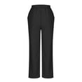 thumbnail image 4 of AherBiu Plus Size Womens Sweatpants Winter Fleece Elastic Waisted Straight Leg Solid Color Casual Trousers with Pockets, 4 of 7