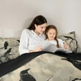 thumbnail image 5 of Manfei Raven Crown Full Size Comforter Sets,Rustic Plant Bedding Comforter Set,Black Beige Bedding Sets For Kids Boys,Microfiber Bedroom Decor Reversible,3-Piece, 5 of 8