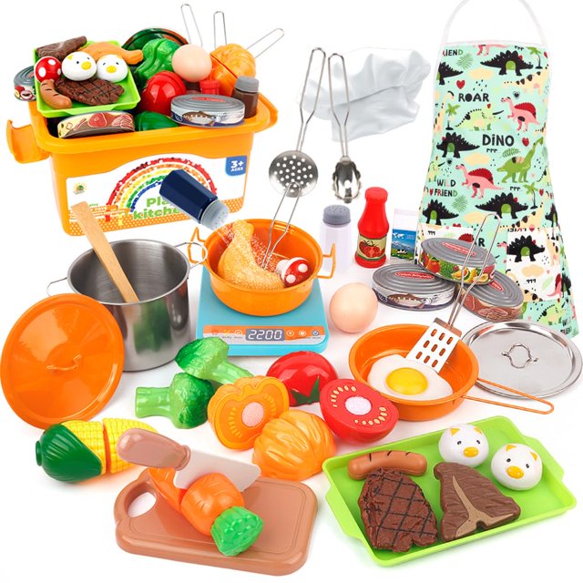 Accesorios de cocina Toy Holycco Play para niños con ollas y sartenes