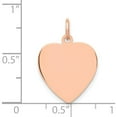 thumbnail image 4 of 14K Rose Gold Polished Heart Shaped Disc Pendant (21 X 16) Made In United States xac809, 4 of 6