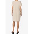 thumbnail image 2 of TheMogan Robe T-Shirt à Manches Courtes Col en V avec Poche pour Femmes P-3X, 2 of 6