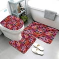 Bathroom Rugs Sets 3 Piece, Red Lips Kissing Bathroom Rug Set Cute