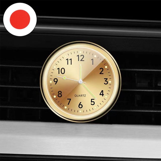 Universal Car Dash Clock, Luminous Quartz Watch Ornament for Vehicle Dashboard, Metal Mounted Automotive Timepiece, Compact & Accurate Interior Accessory