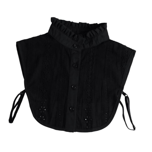 Cuello falso para damas, elegante cuello falso para uso diario, camisetas, vestidos y ropa. Negro