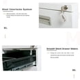 thumbnail image 3 of Topcobe Locking File Cabinet, 3 Drawers Rolling Metal Filing Cabinet, Fully Assembled, White, 3 of 6