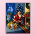 thumbnail image 3 of Cuadros Decorativos Kit de bordado de tela producto de punto de cruz Papá Likrtyny Noel 11CT impreso DIY bordado decoración del hogar de Navidad, 3 of 9
