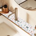 thumbnail image 2 of Yayeee Faucet Mat for Kitchen Sink 14.7" Diatomite Long Splash Guard Pad, Garden Pattern, 2 of 7