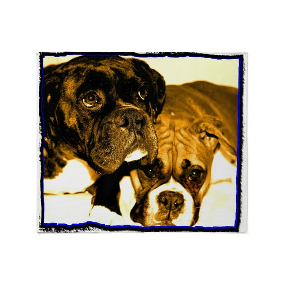CafePress - Boxer Dog Friends Throw Blanket - Soft Fleece Throw Blanket, 50"x60" for All Ages
