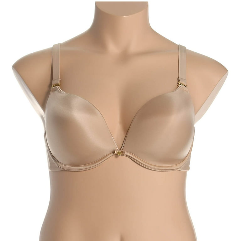 Women's Curvy Couture 1027 Essentials Sexy Plunge Convertible Underwire Bra  (Bombshell Nude 36C) 