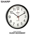 thumbnail image 2 of Reloj de pared Sharp Black de 30 cm, silencioso, no hace tictac, de cuarzo, 2 of 7