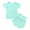 Mint Green, variant on Gbsyewxs Girls Outfit Set 2 Piece Crew Neck Short Sleeve Solid Color Tops And High Waist Skirt Set Casual Summer Girls Clothes Coffee Size 18-24 Months