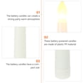 thumbnail image 3 of 12 Pcs Bougies Effilées à Piles Fausses Bougies à Flamme Réaliste, 3 of 8