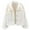 a-White5531, variant on Women's Coat Autumn Winter Denim Jacket With Pearl Embellishments Long Sleeve Button Front Glam Edgy Style Coat For Casual Daily Streetwear Activities Soft Outerwear