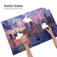 thumbnail image 4 of 1000 PCS 1000 Piece Puzzle For Adults Twilight Chicago,1000 Piece Jigsaw Puzzle For Adults Challenging Puzzle Perfect For Game Nights,Modern Art Twilight Chicago Adults Puzzle,For Puzzle Lovers Gift, 4 of 6