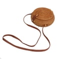 thumbnail image 1 of Bolso de Mimbre Redondo Tejido a Mano Bolso de Hombro Tejido Estilo Playa Tropical 20 Cm de Diámetro Respetuoso con el Medio Ambiente Ligero con Correa Ajustable ANGGREK Otros, 1 of 8