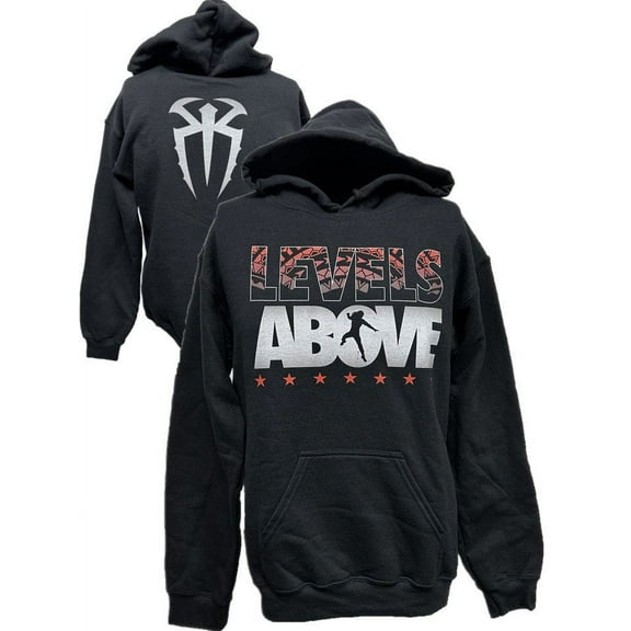 Roman Reigns Levels Above Black Pullover Hoody