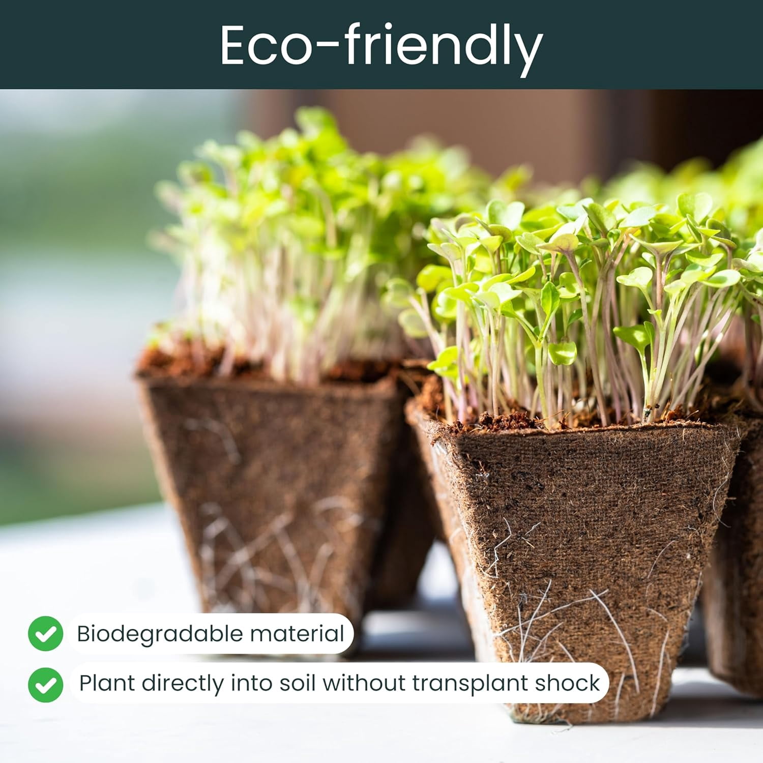 SunVara Seed Starter Peat Pots for Seedlings Biodegradable Seed Starter Pots for Planting Seeds Biodegradable Plant Starter Pots Seed Starter Tray Biodegradable Pots for Seedling