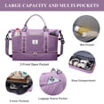 thumbnail image 3 of Gynky Travel Duffle Bag Weekender Bags for Women with Shoe Compartment Carry on Overnight Bag Gym Duffel Bag with Wet Pocket Hospital Bags for Labor and Delivery, 3 of 8