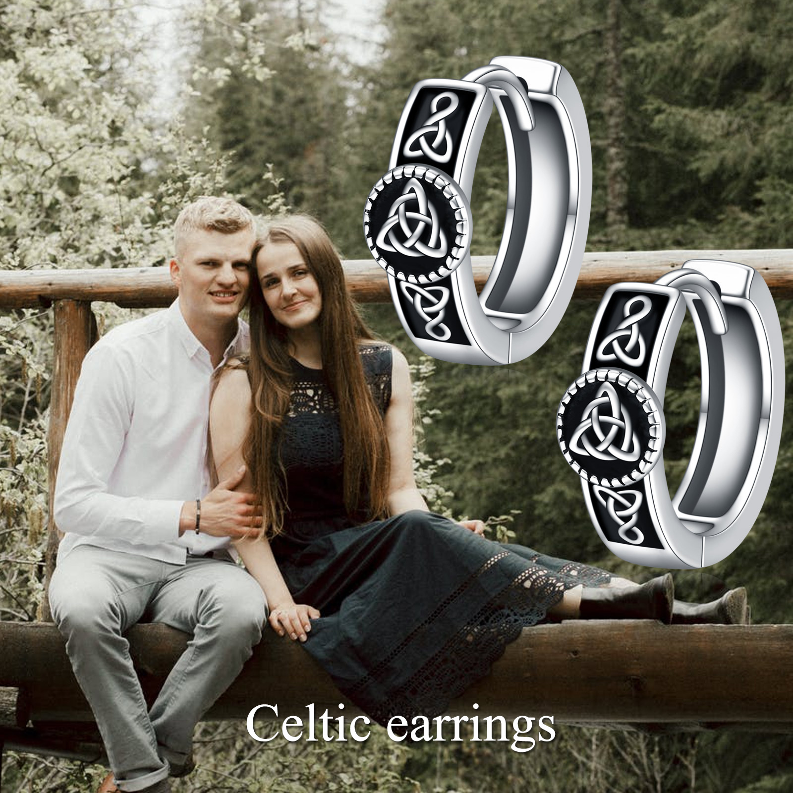 Sterling Silver Celtic Knot Hoop Earrings - 15mm Small Hoops For Men & Women, Hypoallergenic Jewelry Gift