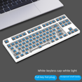 thumbnail image 4 of Kit de teclado mecánico de 87 teclas, semiacabado, luz blanca, intercambiable en caliente, con cable, para juegos de deportes electrónicos, oficina, 4 of 4