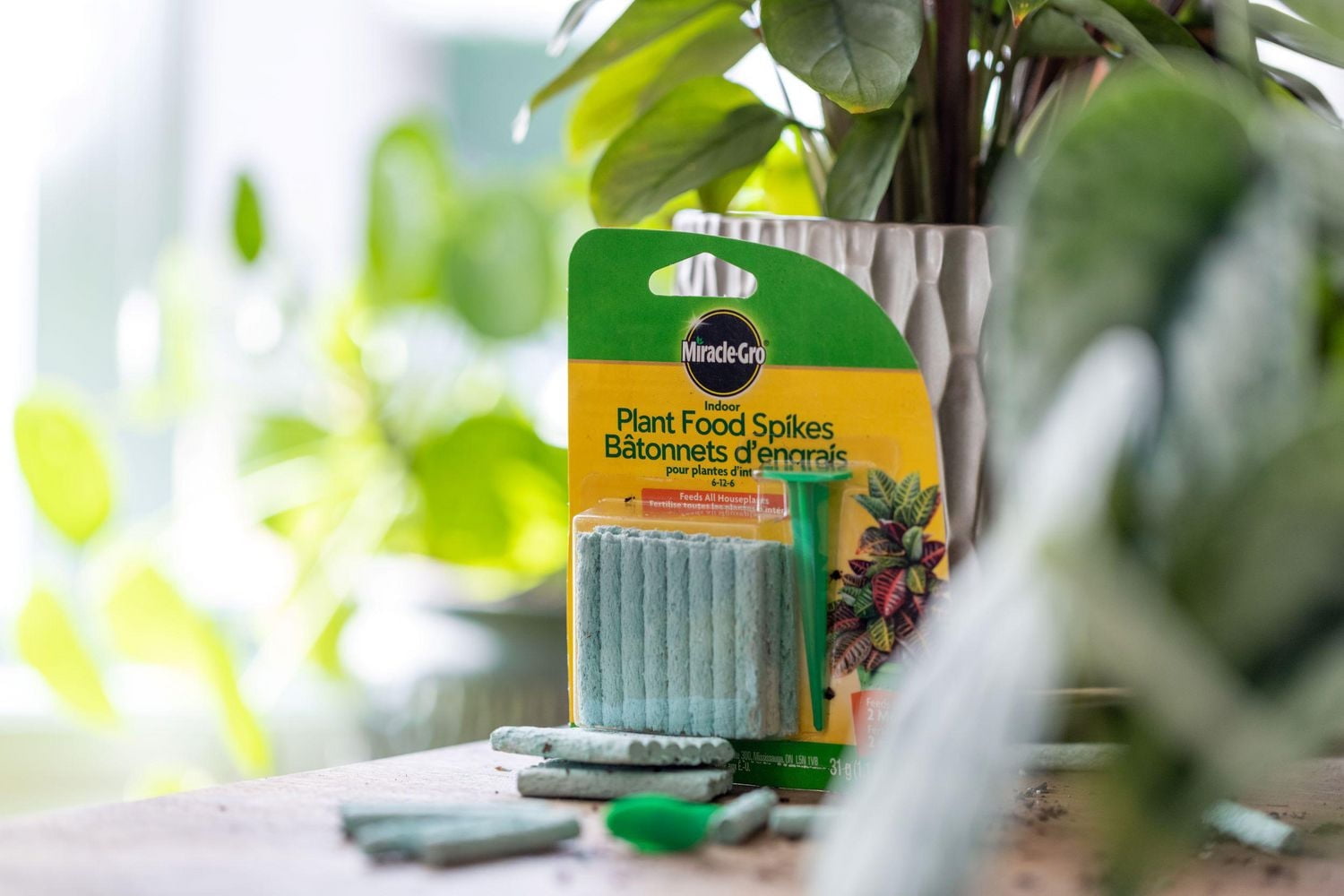 Bâtonnets d'engrais pour plantes d'intérieur Miracle-Gro - 24 bâtonnets Pour toutes les plantes