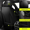 thumbnail image 3 of AOMSAZTO Fit Honda Pilot 2005-2016 Faux Leather Car Seat Cover 5-seat Full Set,Compatible Airbag Fit For Split Back Seat Headrest, 3 of 10