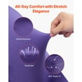 thumbnail image 4 of VEVOR 50 Pcs Purple Chair Covers, Polyester Spandex Chair Cover, Stretch Slipcovers for Wedding Party Dining Banquet Flat-Front Chair Covers, Fits Chair Measures up to 17.72 x 18.11 x 30.31 inch, 4 of 9