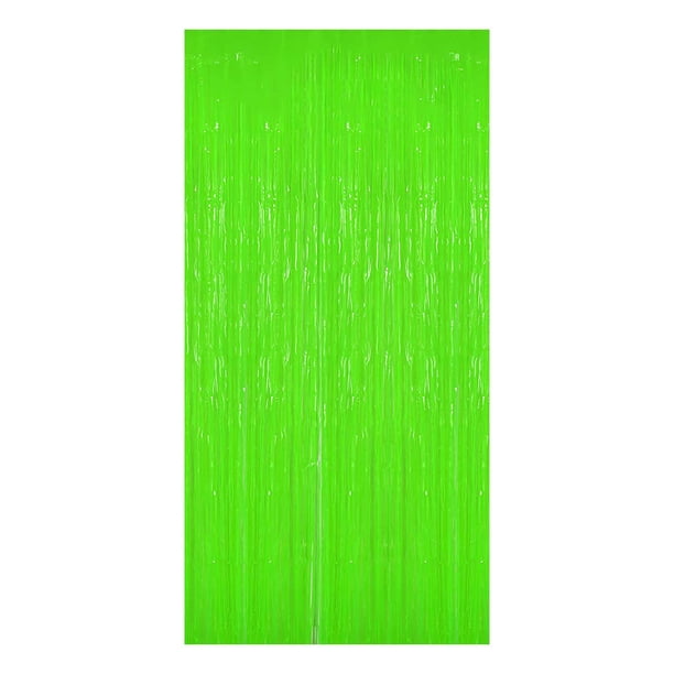 Cortina de borlas fluorescentes de plástico con diseño de macarrones, para fiestas de cumpleaños, como fondo para fotomatón, fácil de colgar, decoración festiva