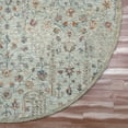 thumbnail image 6 of LR Home Viane Blythe Green/Taupe Vintage Floral Wool Round Rug, 8'6" Round, 6 of 7