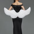 thumbnail image 1 of Accesorio de disfraces de Ángel con s de Halloween para niños, 31,5x15,7 pulgadas, fácil de usar, realista para fiesta festiva de Navidad Blanco Yinane Disfraz de ala, 1 of 8