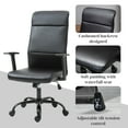 thumbnail image 3 of Daily Office Chair - Leather Office Chair with Swivel, Lumbar Rest, and Adjustable Armrests - Comfortable Seating for Improved Posture and Productivity - Black, 3 of 6