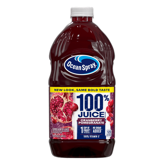 Ocean Spray® 100% Juice Cranberry Pomegranate Juice Blend, 64 fl oz Bottle