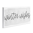 thumbnail image 3 of Stupell Industries Winter Wishes Sentiments Geometric Snow Flakes Cursive Typography, 17 x 7,Design by Daphne Polselli, 3 of 5