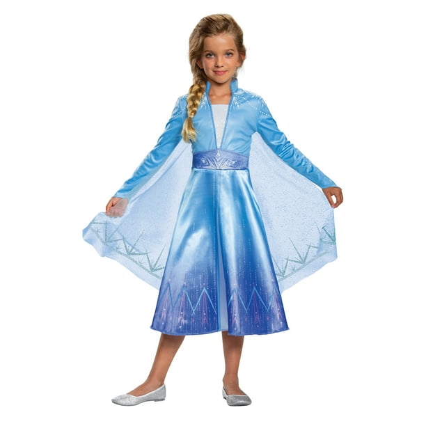 Robe Cape Déguisement Costume Bleu Reine Neiges Frozen Anna Fille Princesse  Noel