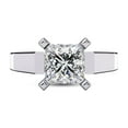 thumbnail image 2 of IGI Certified Lab Grown Diamond Ring | 6.5MM Princess Cut 4-Prong Solitaire Style Engagement Promise Rings For Women In 14k Solid White Gold | F-G, VS-SI Quality (1.70 Ctw) Ring Size-4.5, 2 of 7