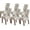 #001 Beige, variant on Chair Covers for Dining Chairs Set of 6,Grey and White Stretch Dining Room Chair Cover Kitchen Parsons Chair Slipcovers (Pack of 6, Grey+White)