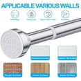 thumbnail image 6 of TITGIPE No hole telescopic shower curtain rod | 27-76 inches adjustable anti-skid spring rod | stainless steel rust resistance design | bathroom upgrade artifact no hole telescopic bath curtain rod, 6 of 8