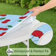 thumbnail image 5 of Round Picnic Table Cloth 100% Waterproof & Oil Proof, Elastic Fitted Table Cover for 36"-44" Round Tables, for Dining, Camping, Outdoor, 5 of 7