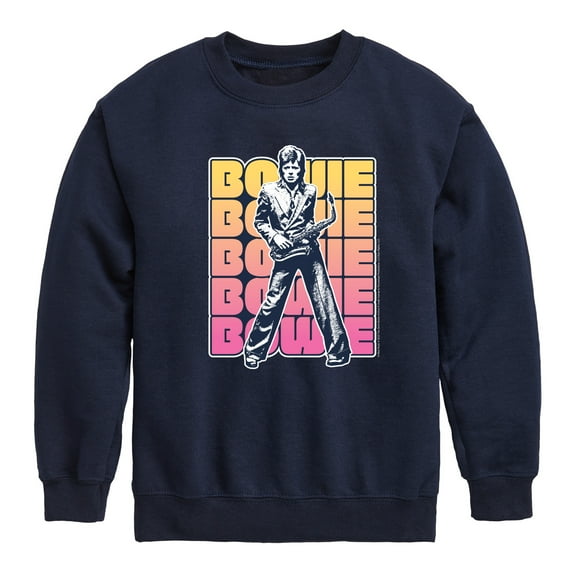 David Bowie - Bowie Stacked - Toddler & Youth Crewneck Fleece Sweatshirt