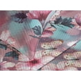thumbnail image 3 of Ambesonne Floral Quilted Coverlet 2 Pcs, Exotic Hibiscus Flowers Art, Twin Size, Pink Plum and Pale Blue, 3 of 4