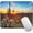 A, variant on Saguaro Mouse Pad, Sun is Setting Between Saguaros Wildflowers in The Sonoran Desert Scene Picture, Standard Size Rectangle Non-Slip Rubber Mousepad, Multicolor
