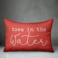 thumbnail image 2 of Creative Products Toes in the Water Coral 14x20 Indoor / Outdoor Pillow, 2 of 2