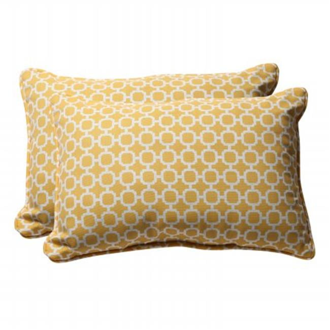Hockley Yellow Oversized Rectangle Throw Pillow (Set of 2)