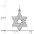 thumbnail image 2 of 14K White Gold Charm Pendant Themed 26 mm 17 Laser Designed Star Of David, 2 of 2