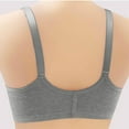 thumbnail image 4 of Homenesgenics Bras for Women Plus Size Sports Bra Woman's Fashion Bowknot Solid Color Comfortable Hollow Out Bra Underwear No Wire Wireless Wirefree Gray M, 4 of 8