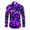 Purple, variant on FAOWME Men's Christmas Shirt Long Sleeved Lapel Buttons Xmas Printed Fashion Comfortable Blouse Tops For Casual Daily Wear Gold L