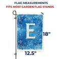 thumbnail image 5 of America Forever Winter Monogram Letter E Garden Flag Vertical Double Sided 12.5 x 18 inches Snowy Winter Holiday Seasonal Flags for Outdoor, Yard, Porch Decoration, Blue Background, Snowflake Flag, 5 of 6